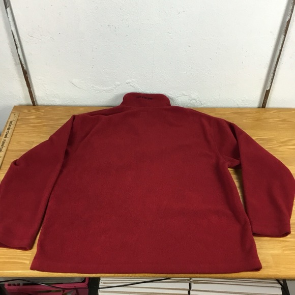 Gap Vintage 1/4 Zip Fleece Men's L  50" Pullover Sweatshirt Red Long Sleeve Y2k - Picture 4 of 10